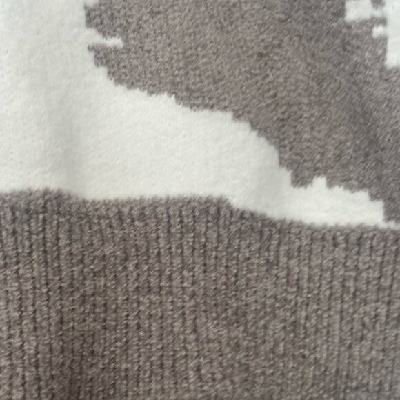 William Rast Chenille Cropped Sweater Coastal Artsy Abstract Intarsia Knit - Picture 8 of 9